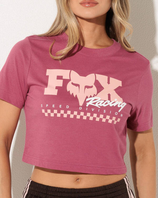 Fox Checker Baby Tee for Womens