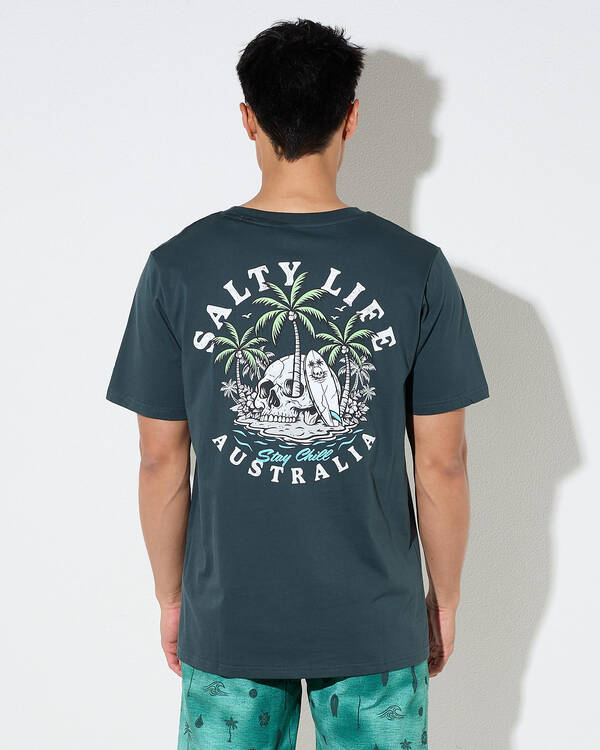 Salty Life Skull Cove T-Shirt for Mens