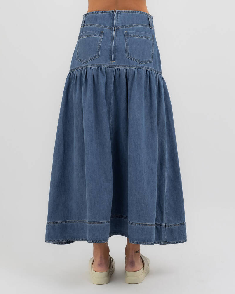 Country Denim Clara Maxi Skirt for Womens