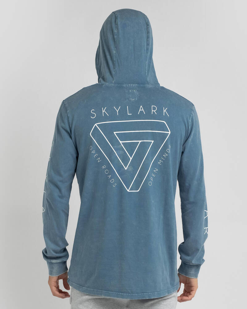 Skylark Fracture Long Sleeve Hooded T-Shirt for Mens