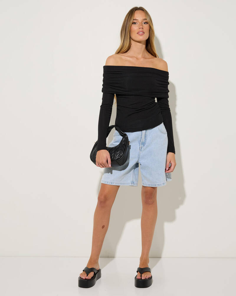 Ava And Ever Whitney Off Shoulder Long Sleeve Top for Womens