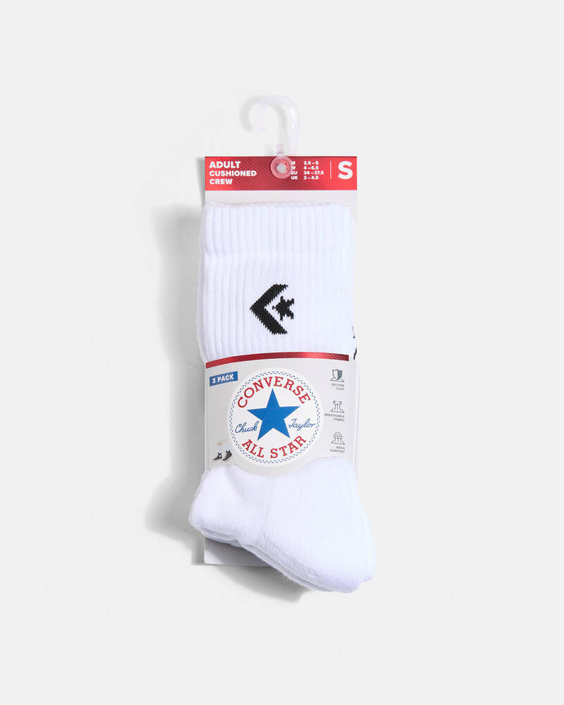 Converse Boys' Crew Socks 3 Pack for Mens