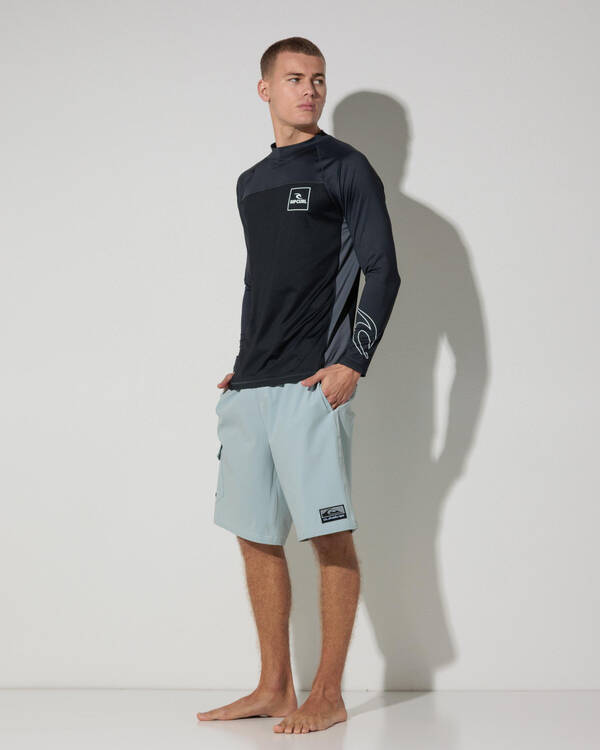 Rip Curl Drive Long Sleeve Rash Vest for Mens