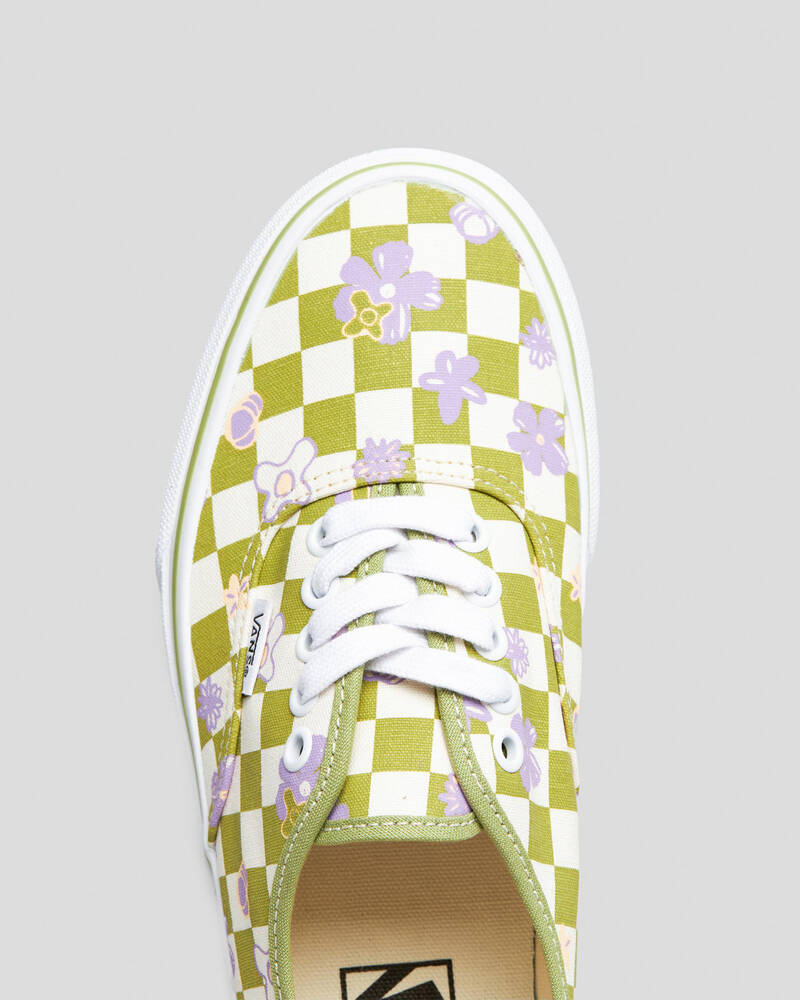 Vans Womens Authentic Floral Checkerboard Shoes for Womens