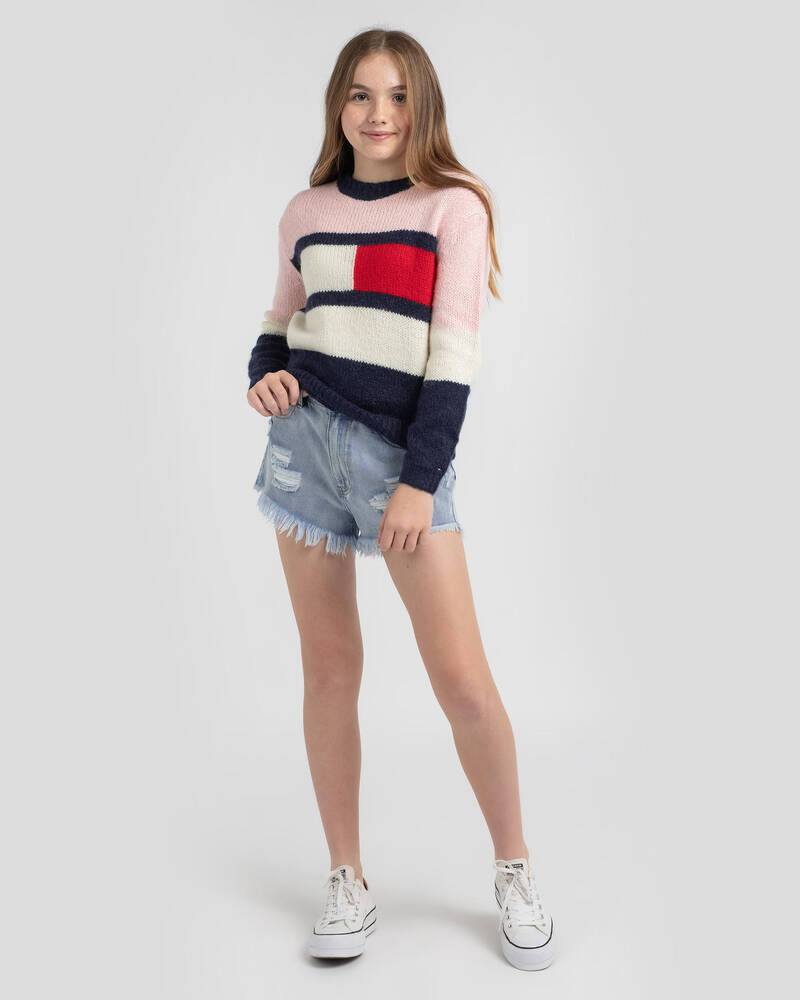 Tommy Hilfiger Girls' Flag Sweater for Womens