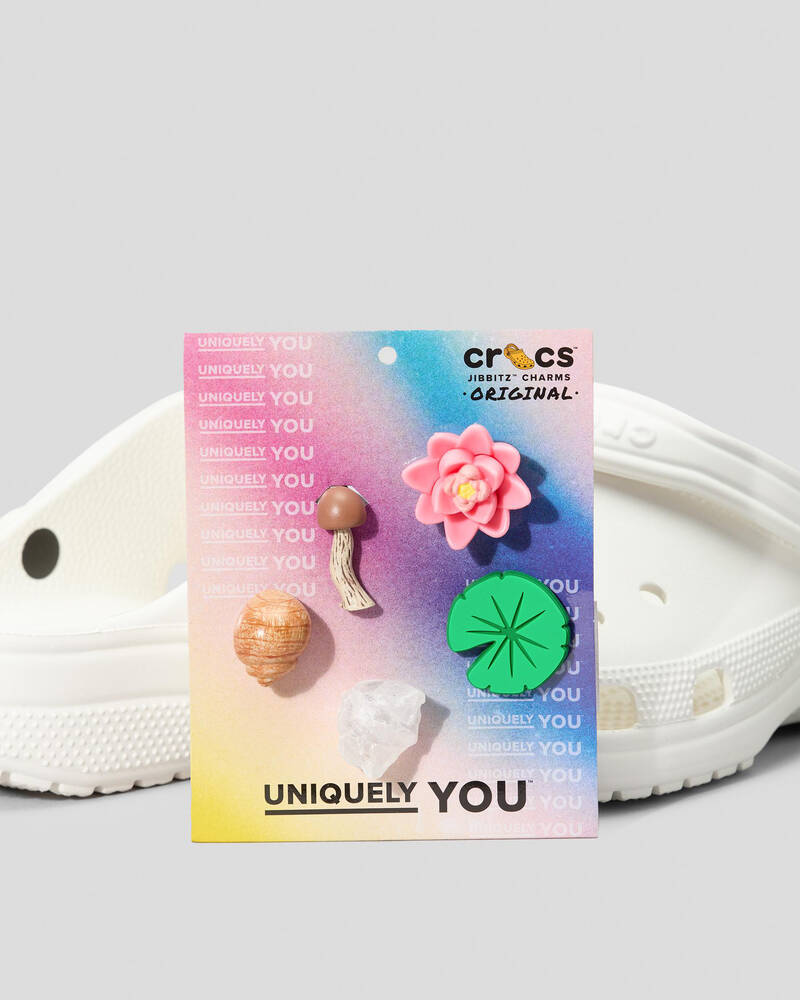 Crocs Natural Acrylic Jibbitz 5 Pack for Unisex
