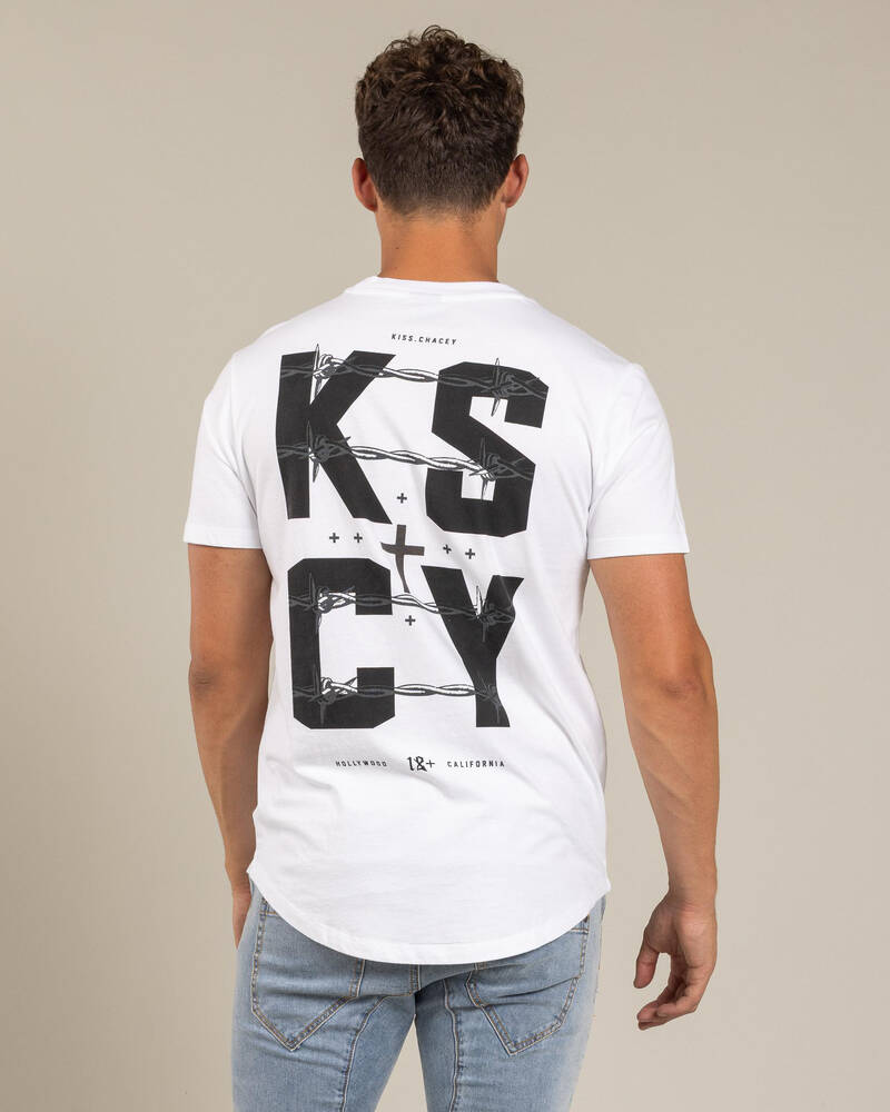 Kiss Chacey Fenced Dual Curved T-Shirt for Mens