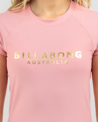 Billabong Society Foil Cap Sleeve Rash Vest for Womens image number null