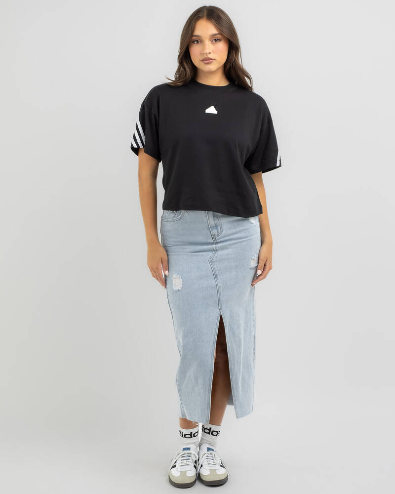 adidas Future Icons 3 Stripe T-Shirt for Womens