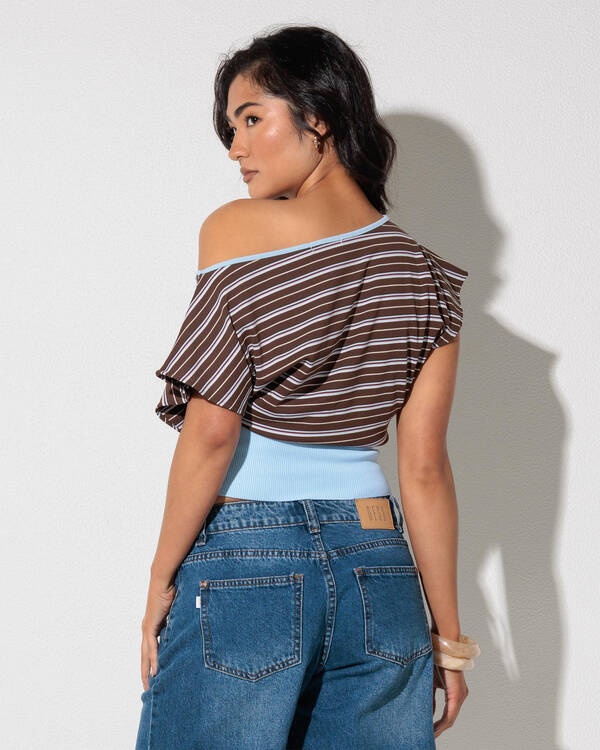 Ava And Ever Levie Stripe Knit Top for Womens