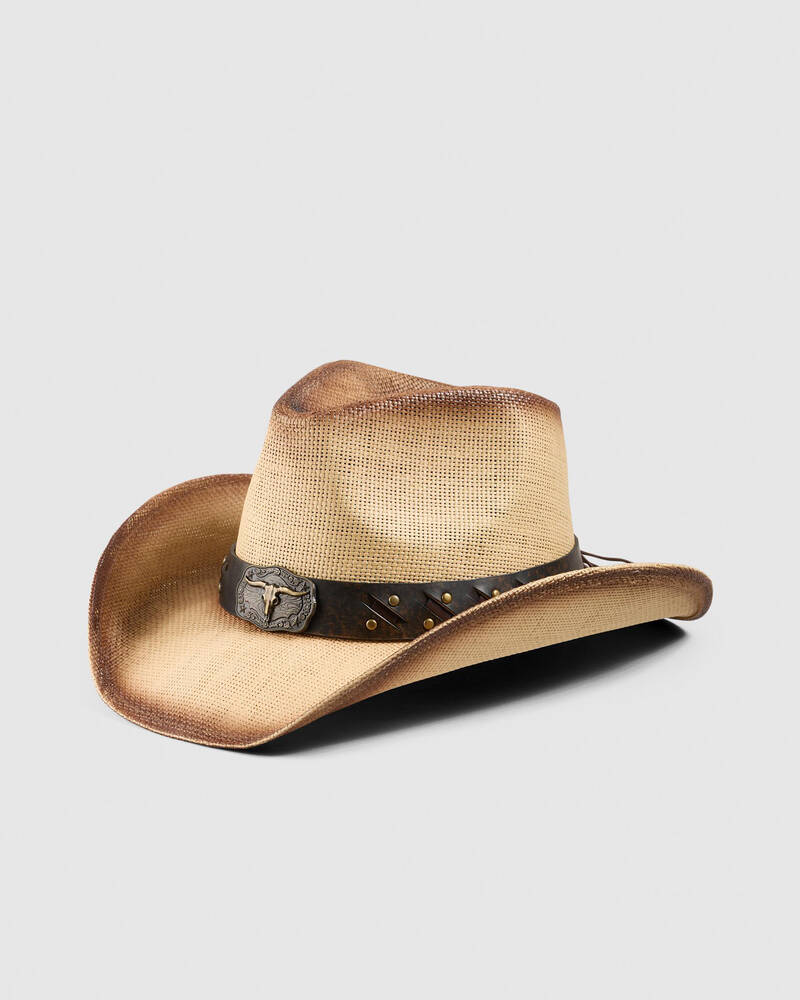 Double Diamond Ranch Dunn Straw Cowboy Hat for Mens