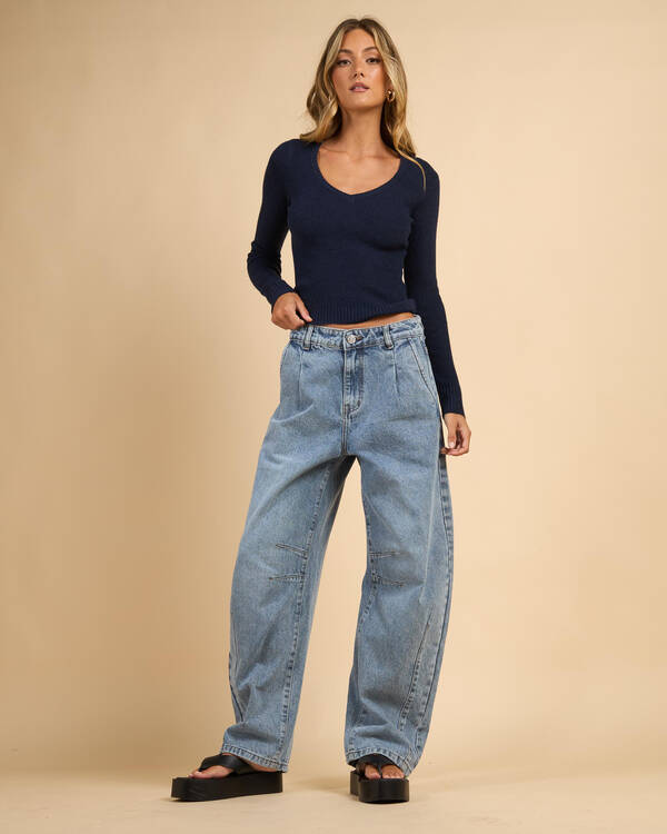 DESU Cyndi Barrel Leg Jeans for Womens