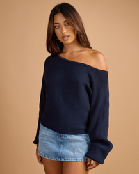 Ava And Ever Ophelia Off Shoulder Knit Jumper for Womens image number null