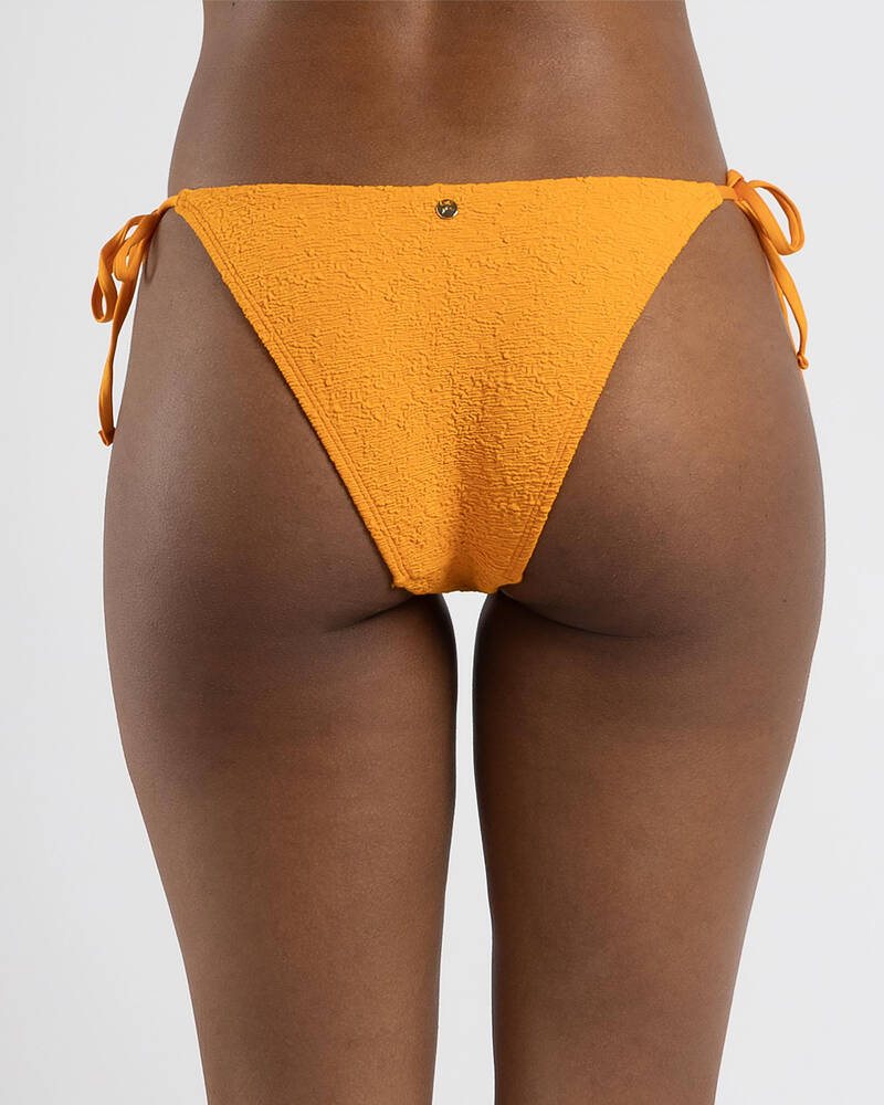 Rusty Sandalwood Midi Side Tie Bikini Bottom for Womens