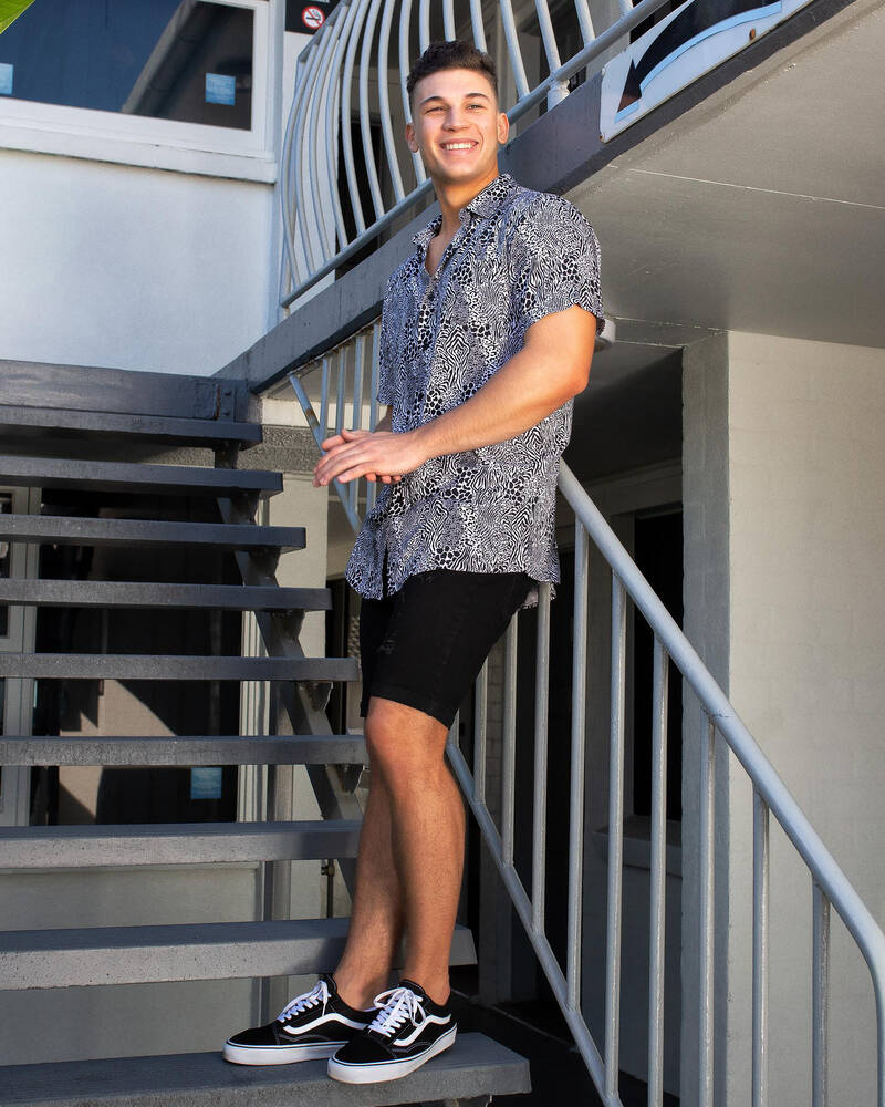 Lucid Backfire Denim Shorts for Mens