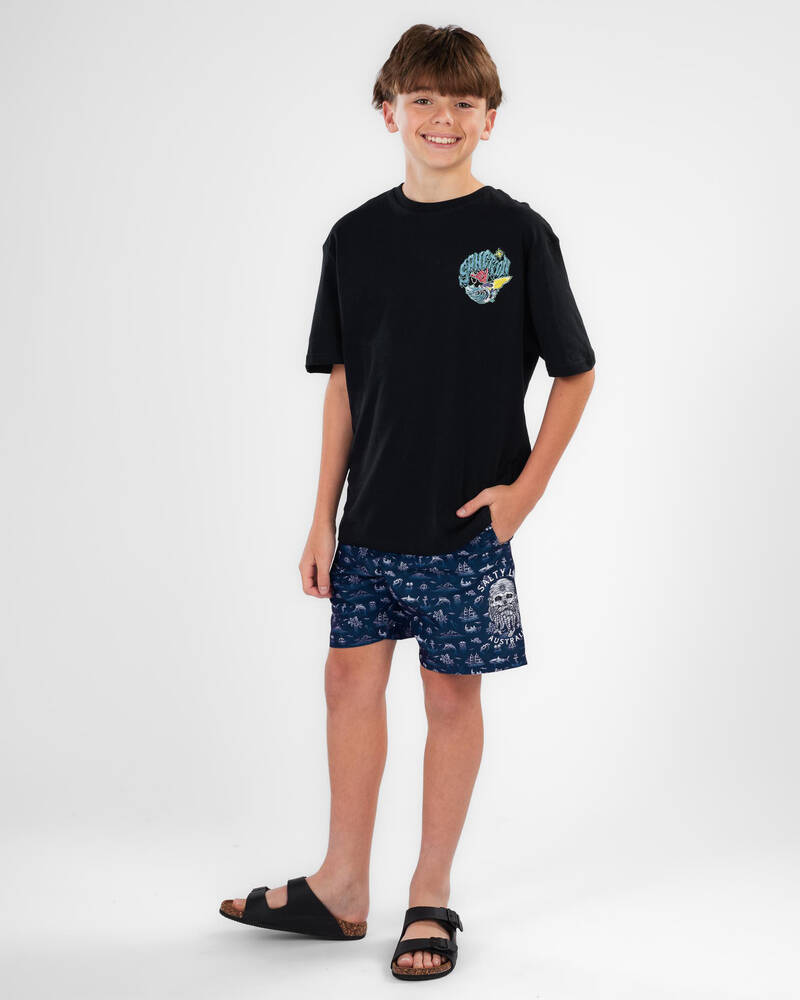 Salty Life Boys' Marauder Elastic Waist Shorts for Mens