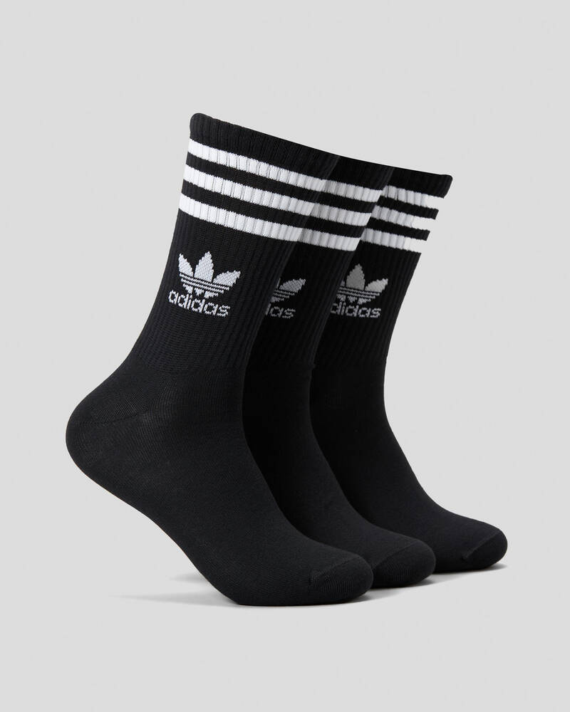 adidas Mid Cut Crew Socks 3 Pack for Mens
