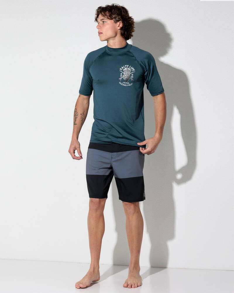 Salty Life Sailor's Oath Short Sleeve Rash Vest for Mens