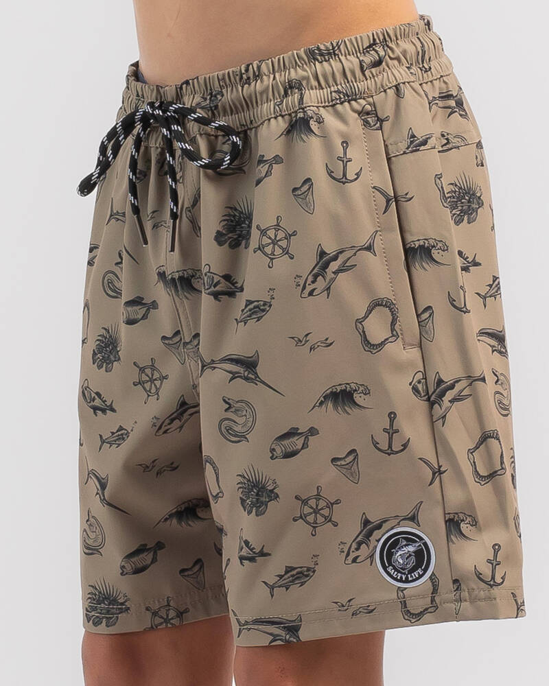 Salty Life Boys' Deep Mully Shorts for Mens