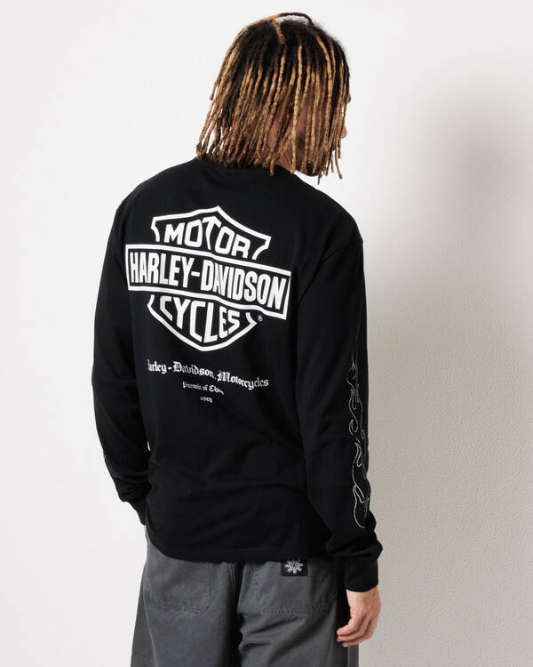 Harley-Davidson Flames Long Sleeve T-Shirt