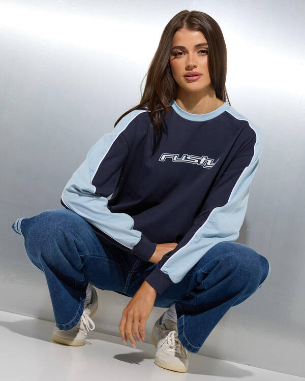 Fine Line Contrast Long Sleeve T-Shirt