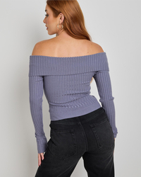 Ava And Ever Ari Off Shoulder Knit Top for Womens image number null