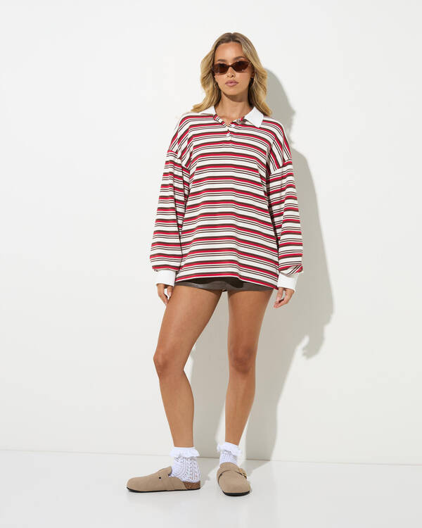 Mooloola Gwen Stripe Long Sleeve Top for Womens