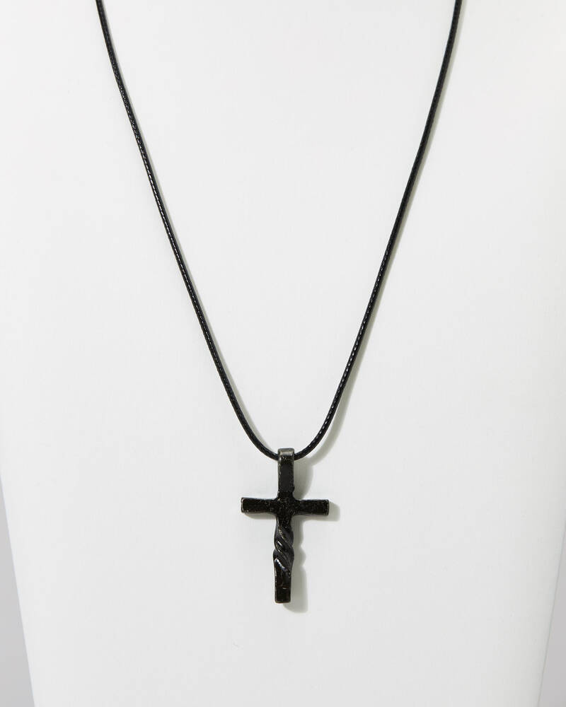 REPUBLIK Twisted Cross Necklace for Mens