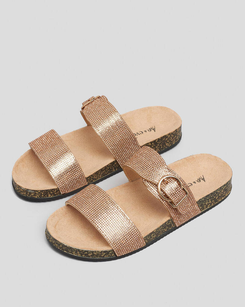 Shop Ava And Ever Fallon Sandals In Rose Gold Fast Shipping & Easy
