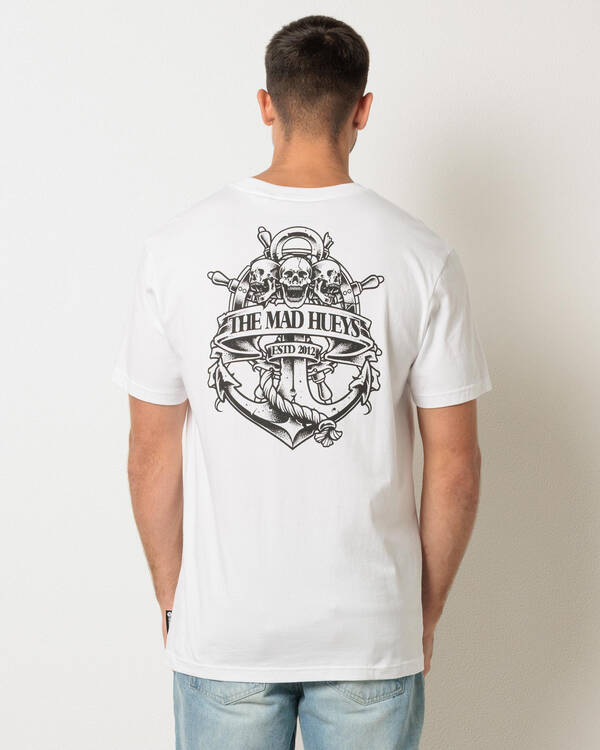 The Mad Hueys Triple Anchor T-Shirt for Mens
