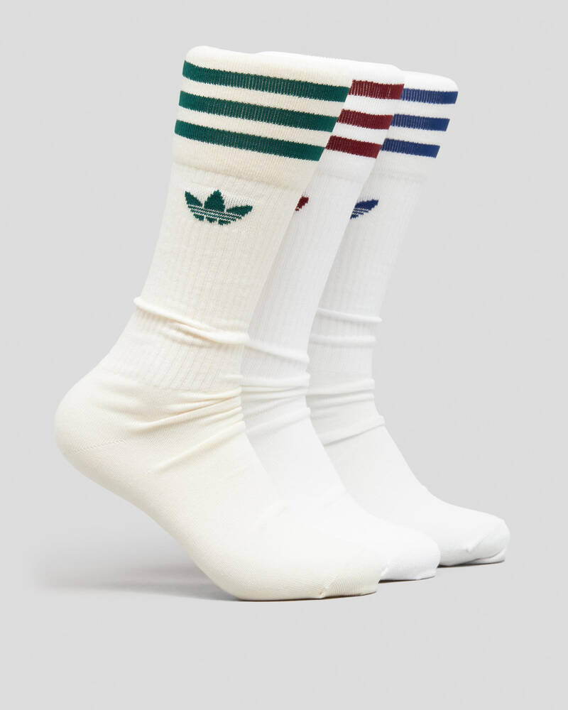 adidas Solid Crew Socks 3 Pack for