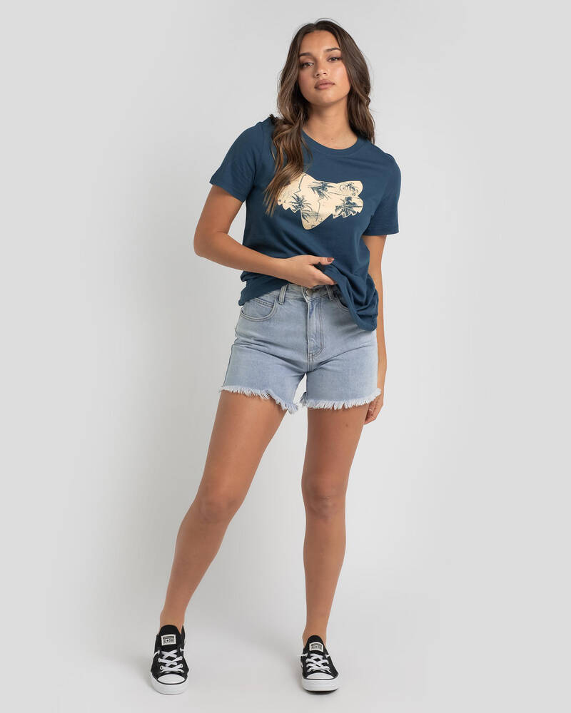 Fox Palms Short Sleeve Top for Womens
