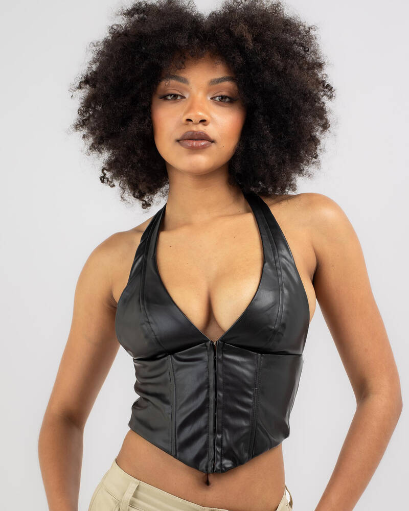 Ava And Ever Zoe Corset Halter Top for Womens