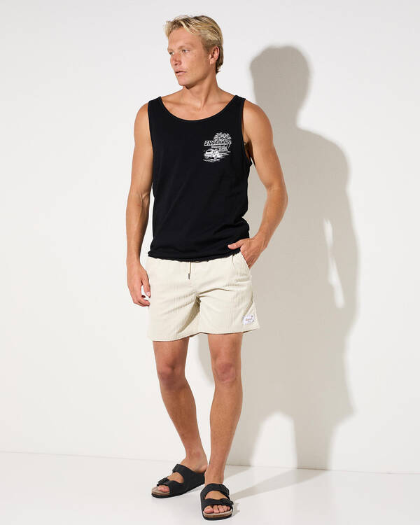 Skylark Ridge Cord Elastic Waist Shorts for Mens