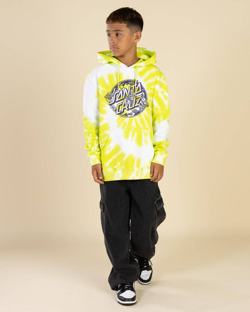 Santa Cruz Boys' Winkowski Dope Planet 2 Dot Mono Front Hoodie for Mens