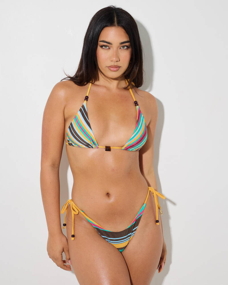Rusty Barbara Stripeson Multiway Bikini Top for Womens