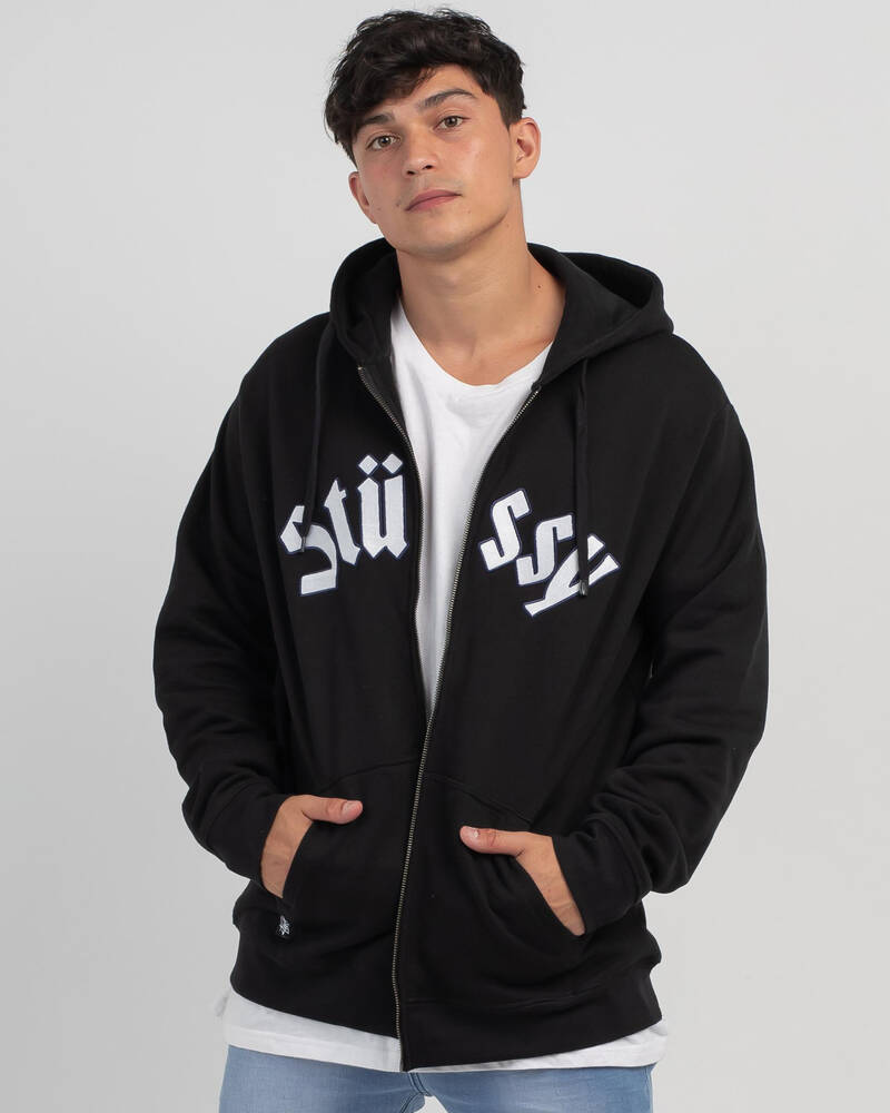 Stussy City Seal Zip Thru Hooded Jacket for Mens