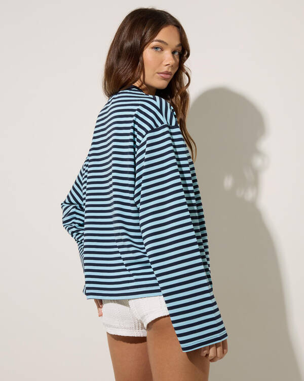 Mooloola Janet Stripe Long Sleeve Top for Womens