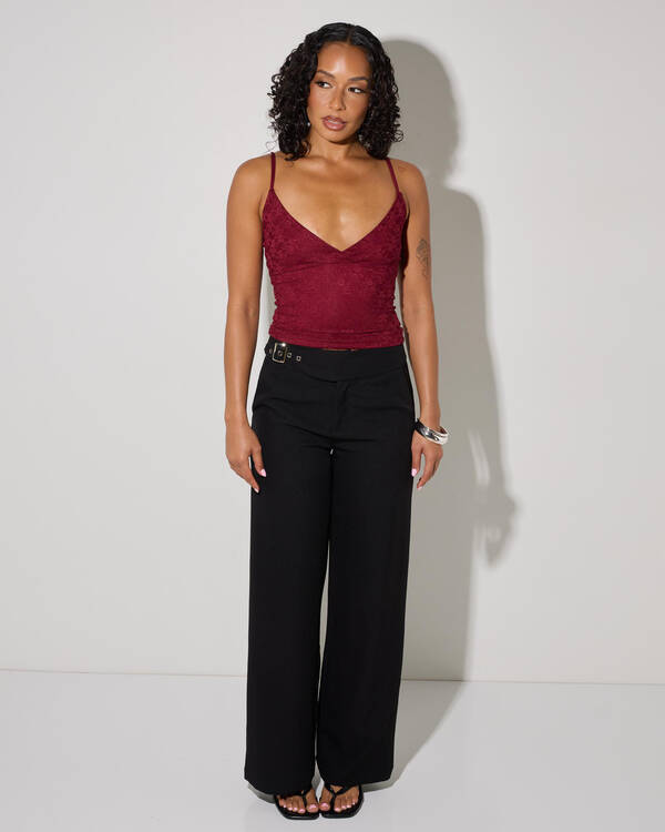 Ava And Ever Mia Crossover Lace Top for Womens