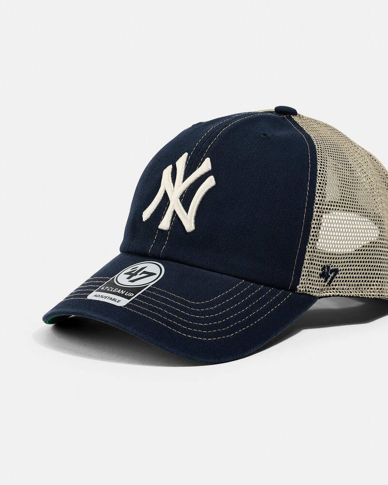 Forty Seven New York Yankees Well Worn Trawler Clean Up Trucker Cap for Mens