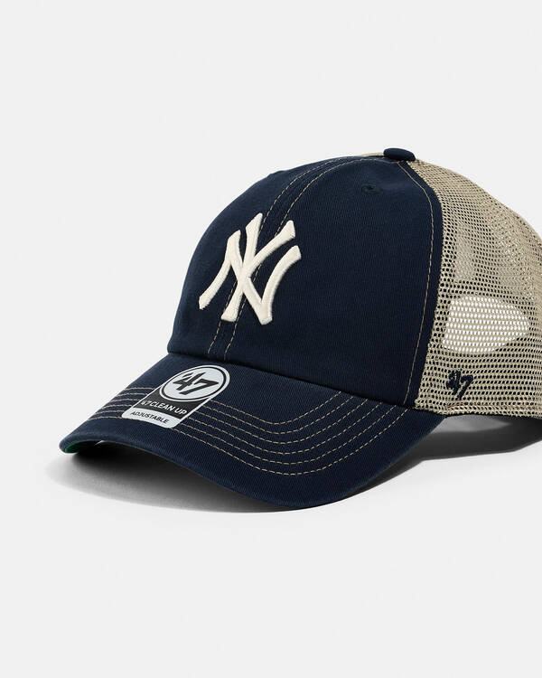 Forty Seven New York Yankees Well Worn Trawler Clean Up Trucker Cap for Mens