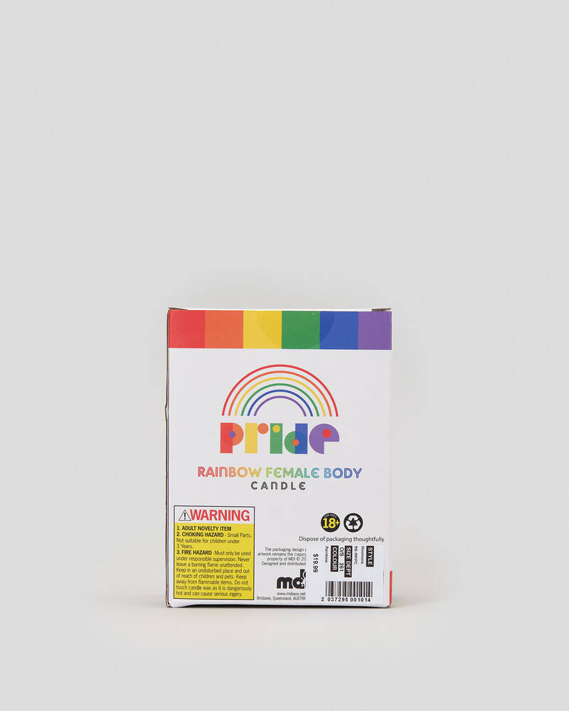 Mooloola Rainbow Female Body Candle for Womens