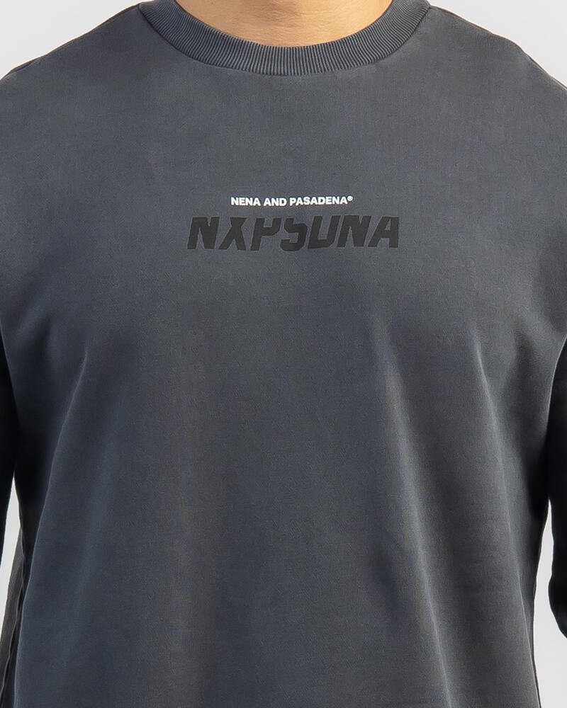 Nena & Pasadena Linear Dual Curved Sweatshirt for Mens
