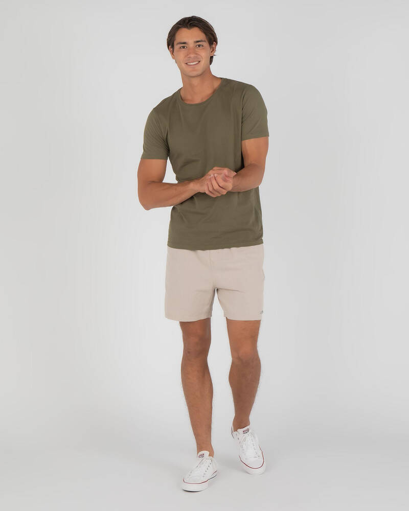 Rusty Undertone Elastic Linen Shorts for Mens