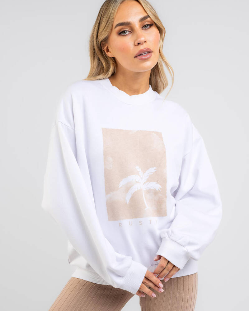 Rusty Sunset Palm Sweatshirt for Womens
