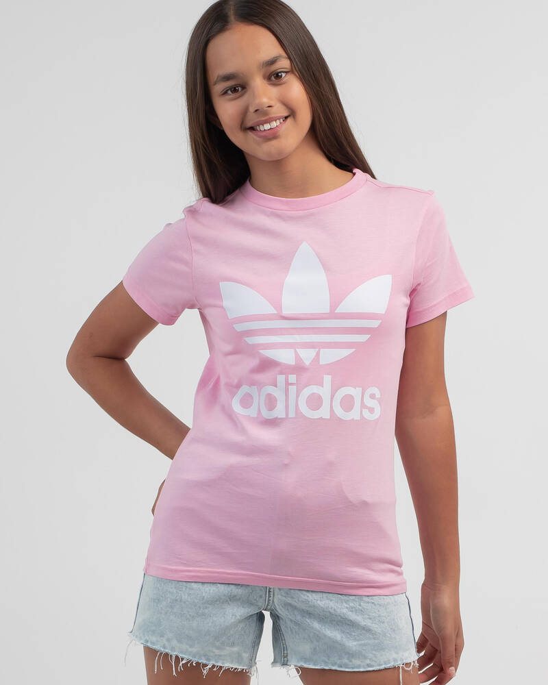 adidas Girls' Adicolor Trefoil T-Shirt for Womens