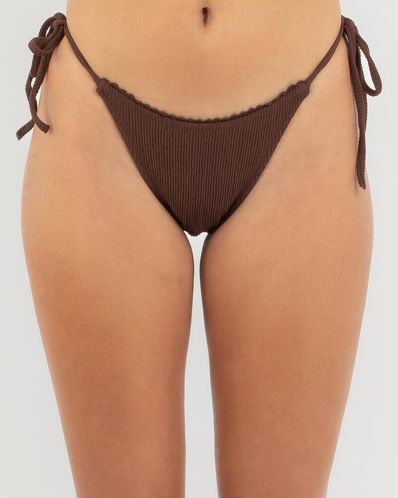 Rhythm Isla Rib Crochet Tie Side Hi Cut Bikini Bottom for Womens
