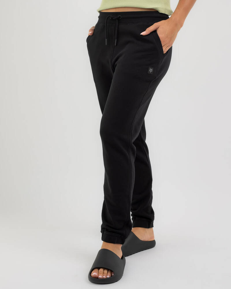 Women White Fleece Track Pants
