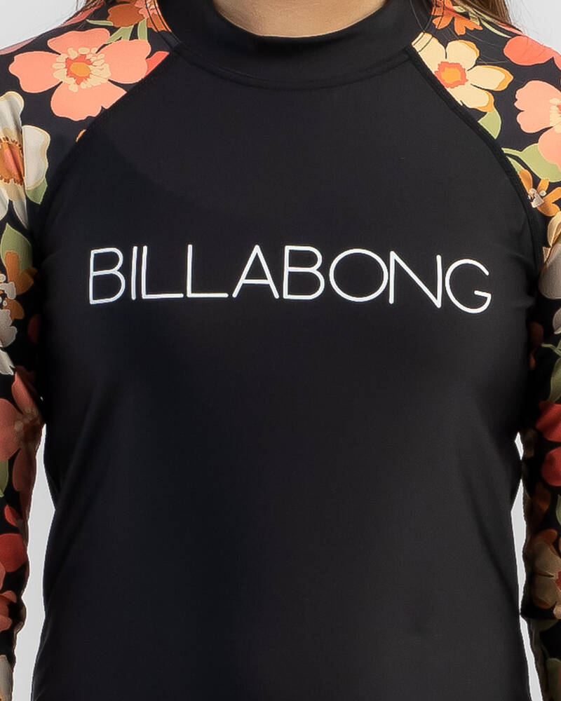 Billabong Girls' Wild Flower Long Sleeve Rash Vest for Womens