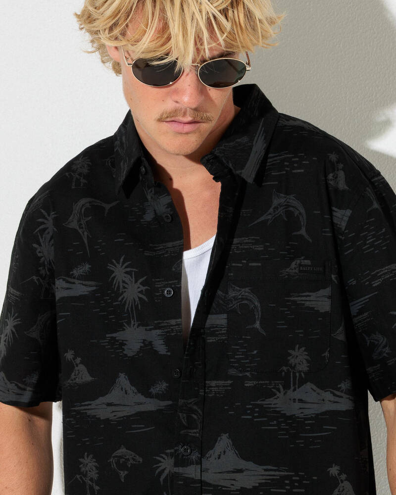 Salty Life Iron Tide Short Sleeve Shirt for Mens